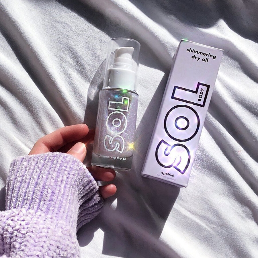 mini bleščeče suho olje